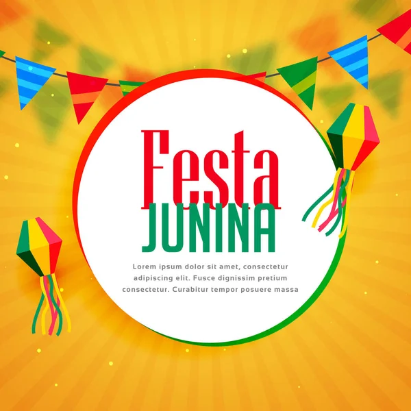 awesome festa junina greeting design with garlands