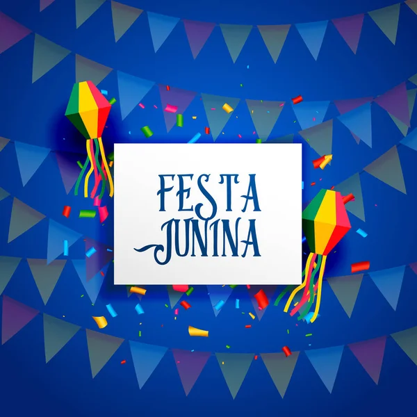 Festa junina celebración fondo diseño vector — Vector de stock