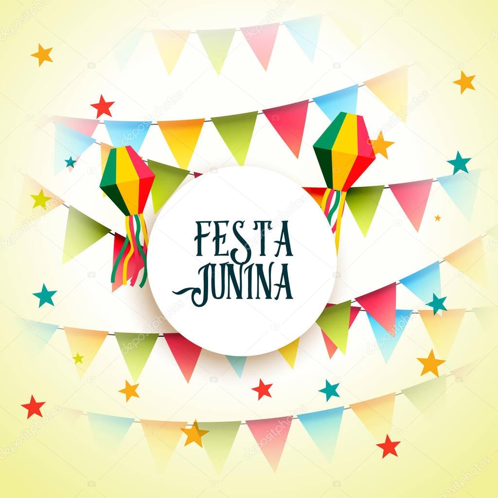 june party festa junina celebration greeting background