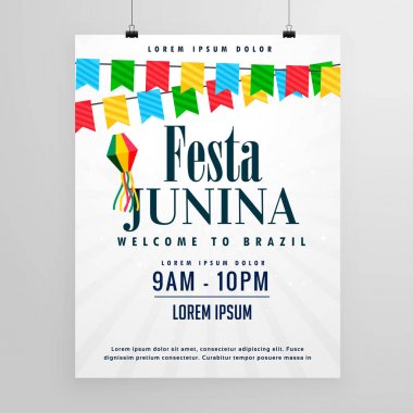mutlu festa junina poster tasarım davet arka plan