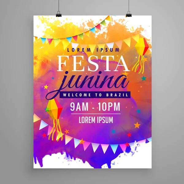 Festa junina şahıs kutlama daveti el ilanı tasarımı