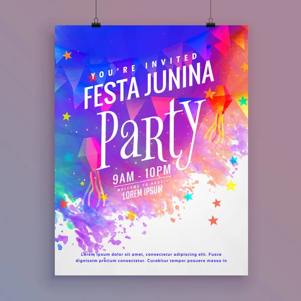 Festa junina parti el ilanı şablonu tasarım