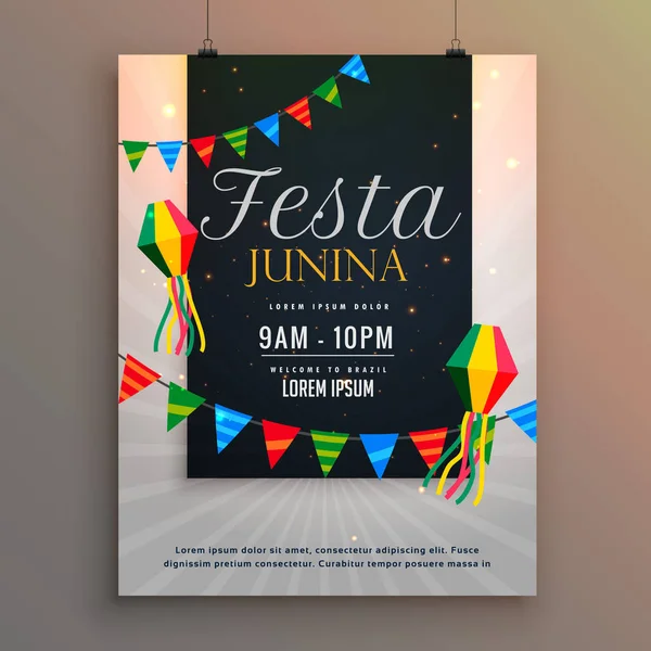 poster for festa junina holiday greeting design