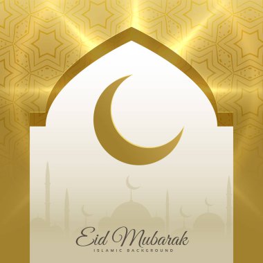 Cami kapı ile Hilal bayram için mübarek