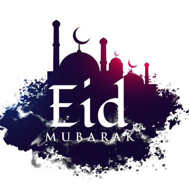 eid festival için grunge arka plan şeklinde Camii