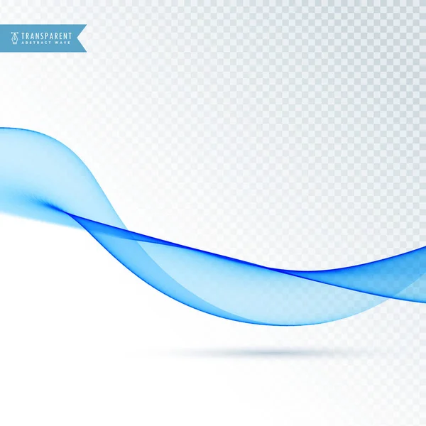 きれいなブルーの透明な波のベクトルの背景 — ストックベクタ