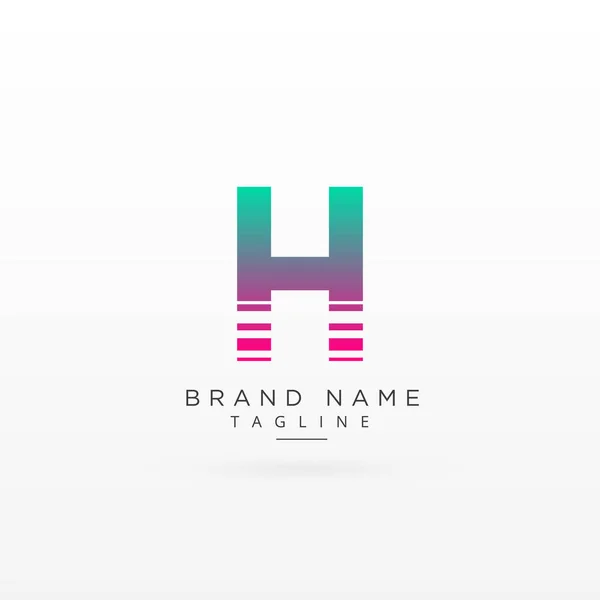 Lettre H logo type concept design — Image vectorielle