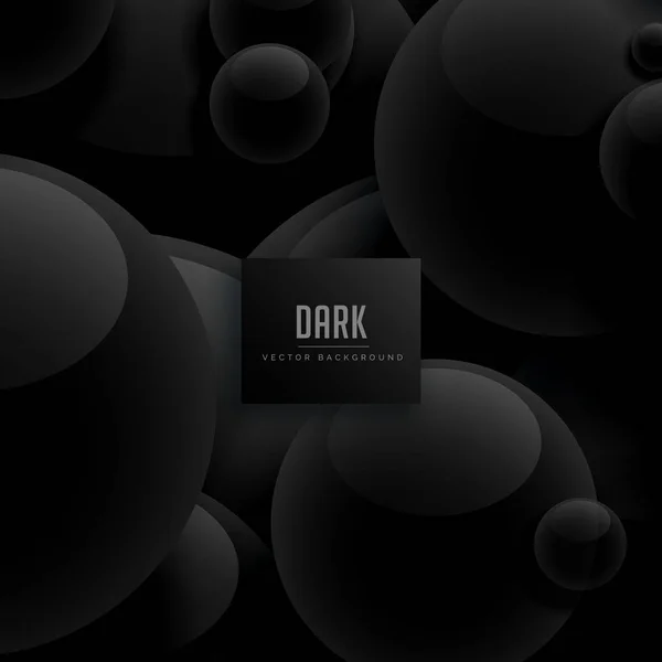 Círculos abstratos fundo preto escuro —  Vetores de Stock