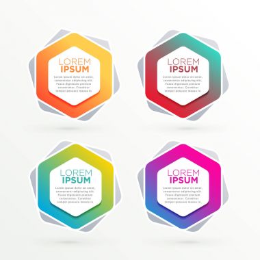 geometrik altıgen afiş ile metin alanı ayarla