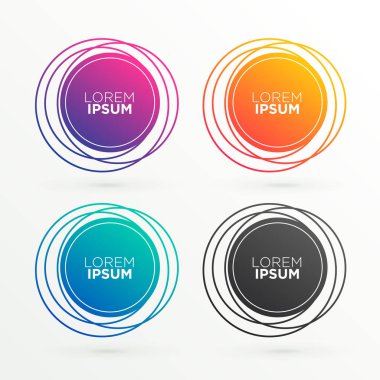 Metniniz için uygun dairesel pankart şekilleri