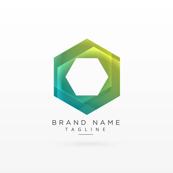 Design de conceito de logotipo hexagonal abstrato — Vetor de Stock