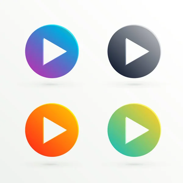 Abstraktes Spielsymbol in verschiedenen Farben — Stockvektor
