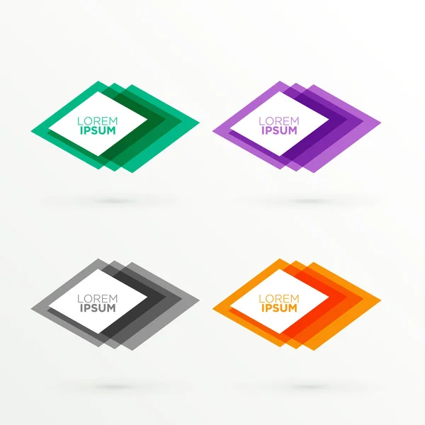 Banderas coloridas abstractas con espacio de texto — Vector de stock