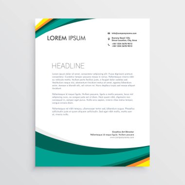 Yeşil görsel kimlik Antetli Kağıdı tasarım şablonu