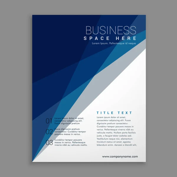 modern geometric business brochure in blue and white