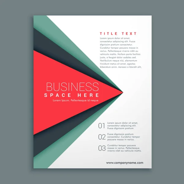 Design elegante brochure con forma geometrica — Vettoriale Stock