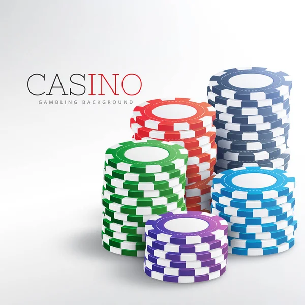 Bunte Casino Chips Vektor Hintergrund — Stockvektor