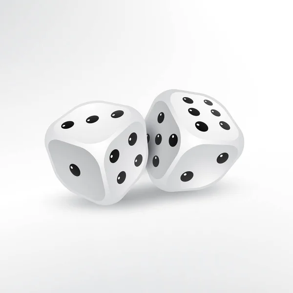 two dice on white background vector