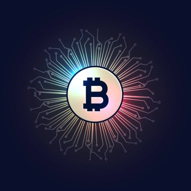 bitcoins dijital para teknoloji stili arka plan