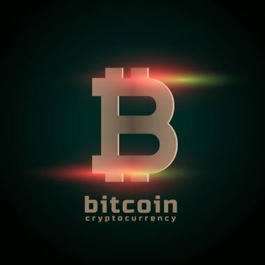 ışık efekti ile cryptocurrency bitcoin