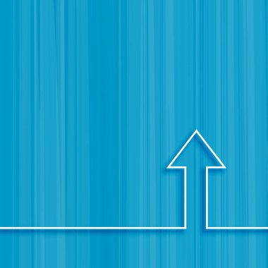 kavramı mavi arka plan üzerinde yükselen çizgi ok