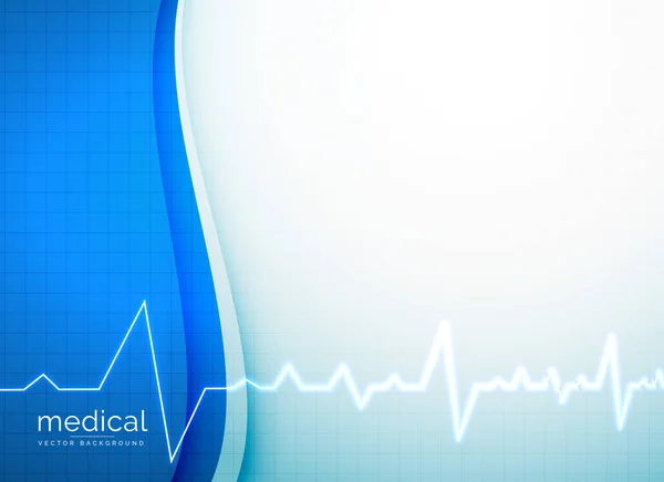 Medizinischer Vektor Hintergrund mit Herzschlaglinie — Stockvektor