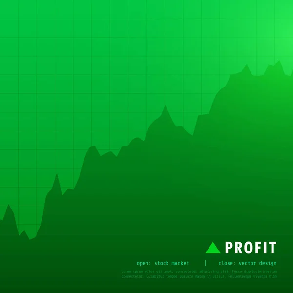 Lucro verde mercado de ações fundo de negociação — Vetor de Stock