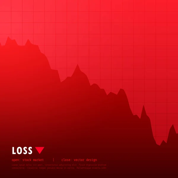 red loss stock market trading concept design