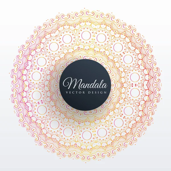 Colorido mandala decoración diseño fondo — Archivo Imágenes Vectoriales