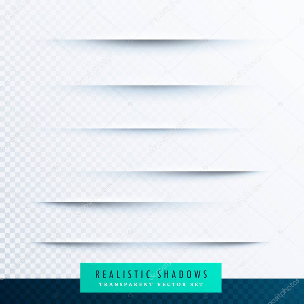 realistic paper shadows effect collection background
