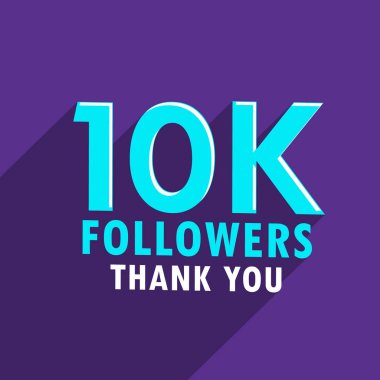 10000 takipçileri başarı sosyal medya şablonu