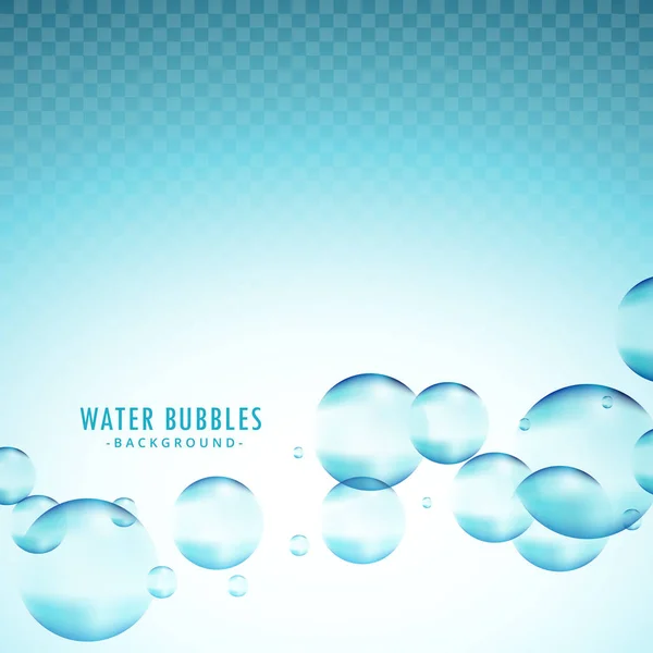 蓝色的水气泡矢量背景 — 图库矢量图片