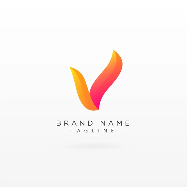 Lettre V logo créatif coloré conception de concept — Image vectorielle