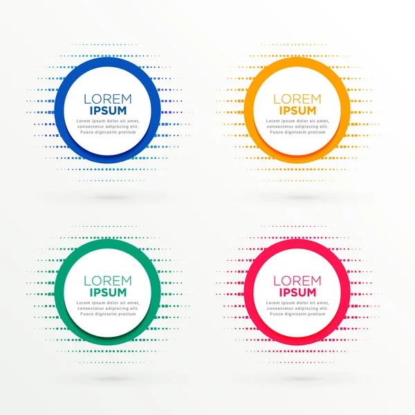 Circular banners set in halftone style — Stock Vector