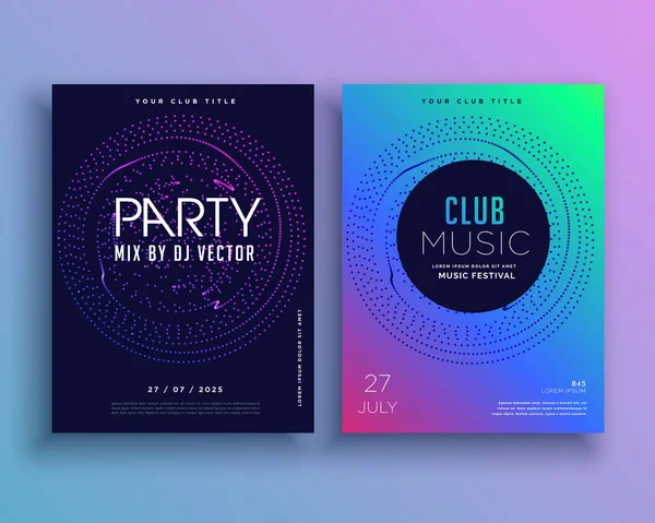 Muzyka club party ulotka szablon projekt wektor — Wektor stockowy