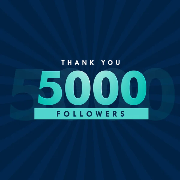 5000 Social-Media-Follower — Stockvektor