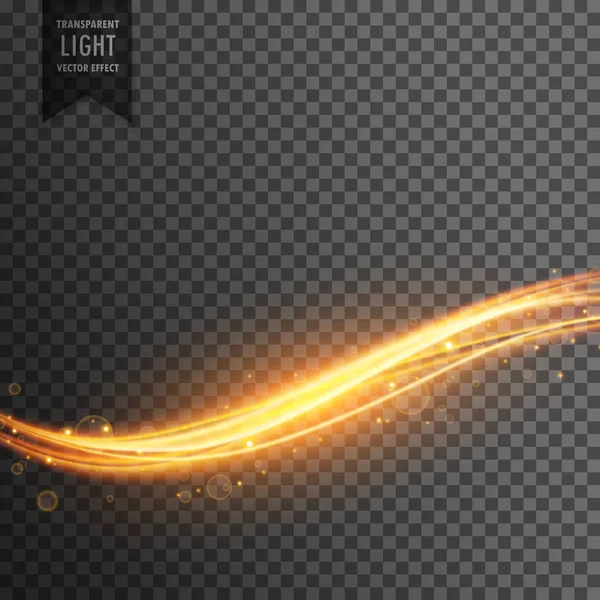 Lumière dorée stries effet transparent fond — Image vectorielle