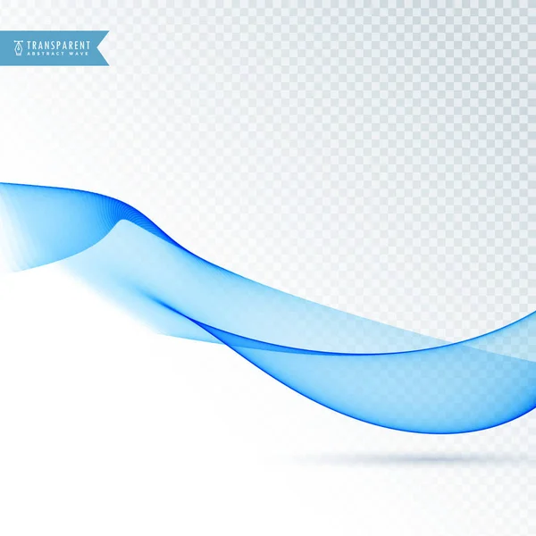 背景に流れる滑らかな青い透明な波数ベクトル — ストックベクタ