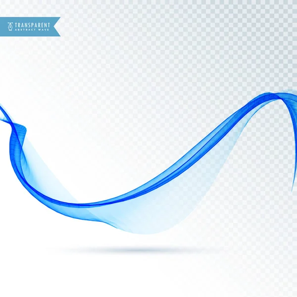 ベクトルの背景に流れる滑らかな抽象的な青い波 — ストックベクタ