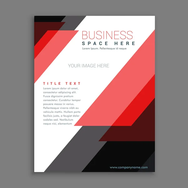 Strisce rosse business relazione annuale brochure volantino design — Vettoriale Stock