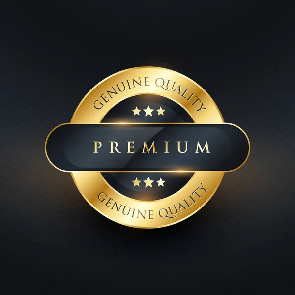Oryginalny premium jakości złota naklejka — Wektor stockowy