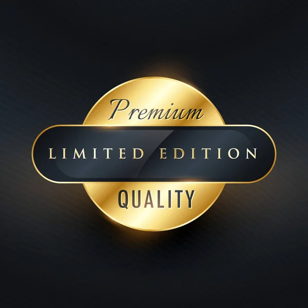 Premium Limited Edition goldenes Etikett oder Badge Design — Stockvektor