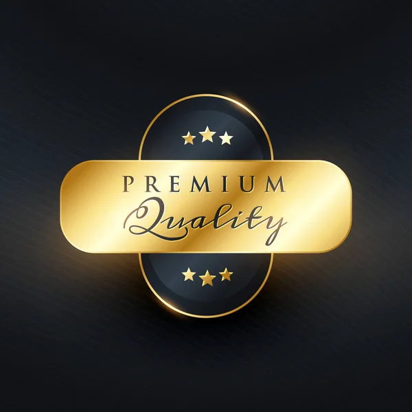 Luxury premium jakości złotej etykiecie projekt wektor — Wektor stockowy