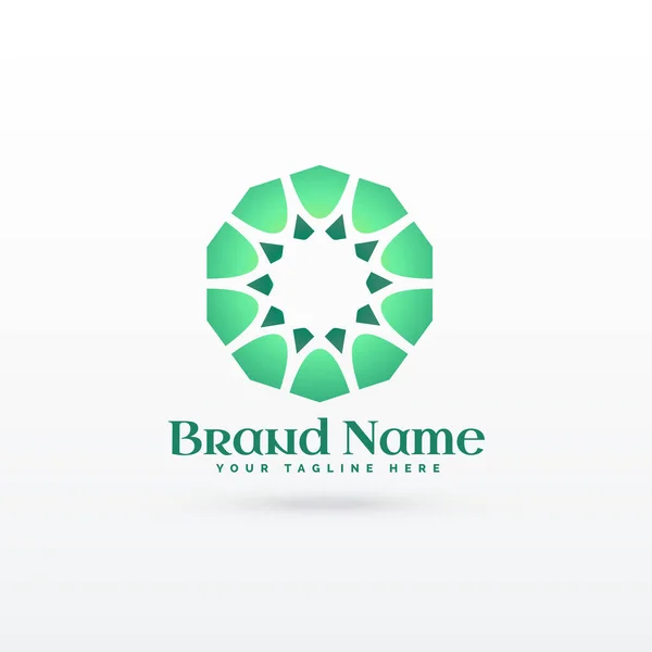 Islamische Muster Form Logo Design Konzept — Stockvektor