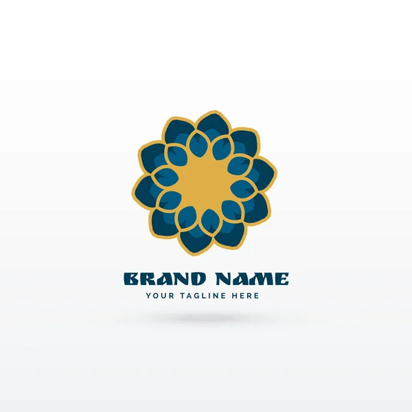 Moderne islamische Blume Stil Muster Logo Konzept Design — Stockvektor