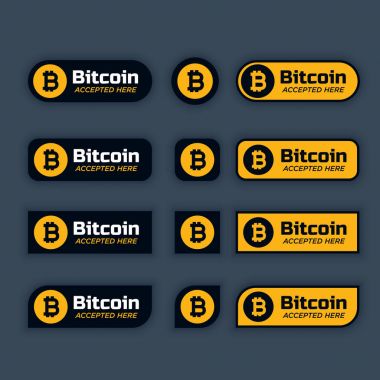 bitcoins cryptocurrency düğmeleri veya etiketleri ayarla