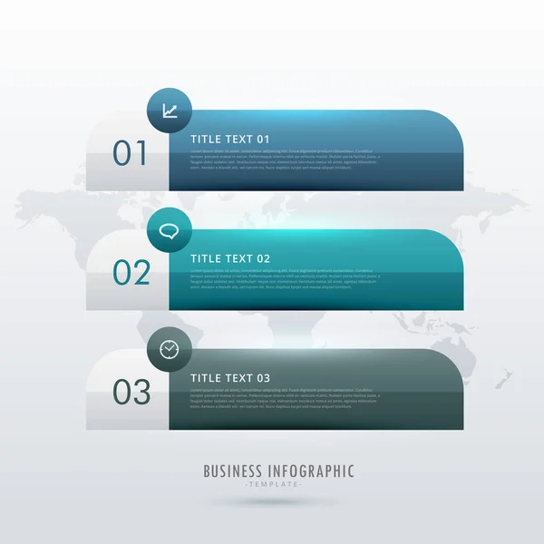 Drei Schritte Infografik-Vorlage für Ihre Geschäftspräsentation — Stockvektor