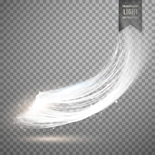 Przejrzyste światło efekt w kształcie krzywego stylu — Wektor stockowy
