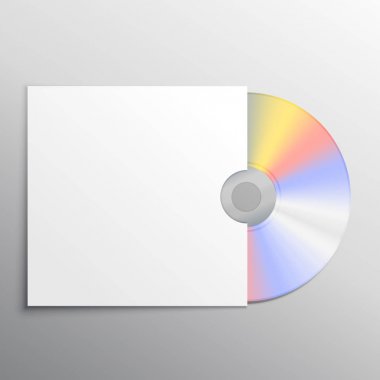 CD ve kapak siyah mockup tasarım şablonu