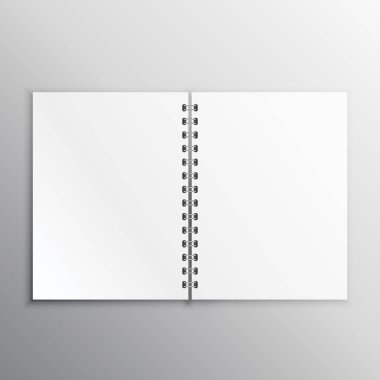Açık kitap veya günlüğü mockup ile spiral ciltleme